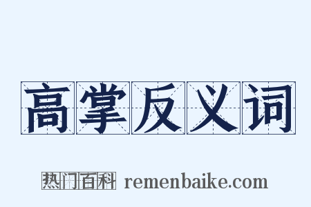 高掌反义词是什么意思的图片